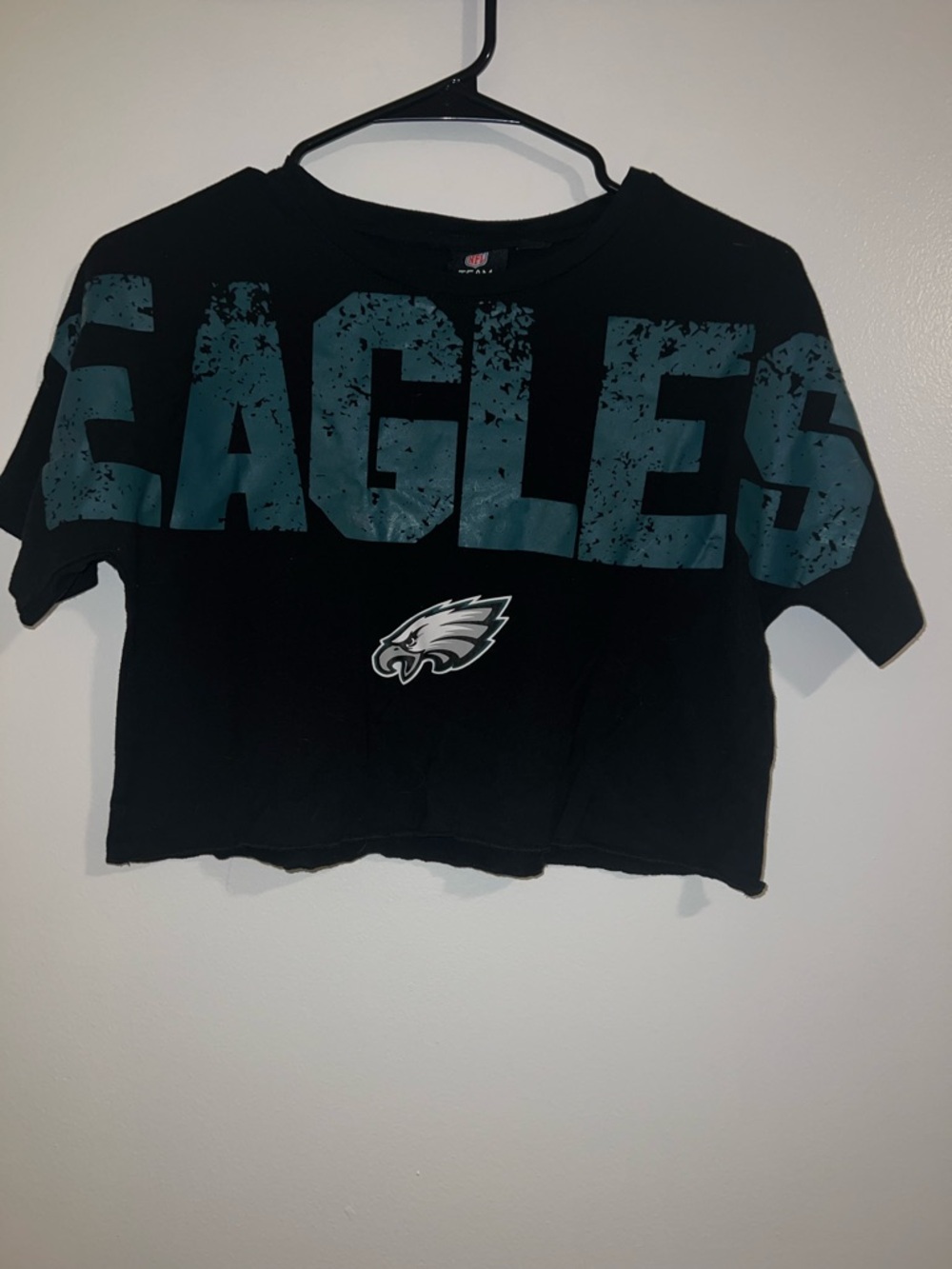 Ladies Philadelphia Eagles Crop Top Black
